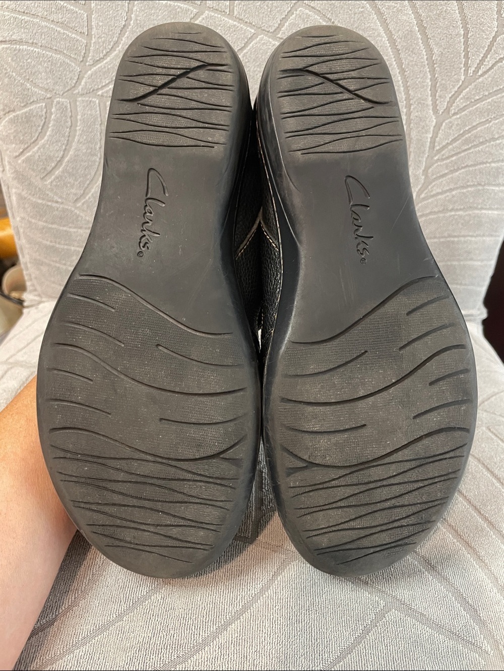 Clarks Black Leather Mary Jane Comfort Shoes - Picture 5 of 6
